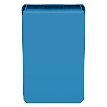 Вкладываемый контейнер INSTORE KV-6437 600х400х390 мм голубой со сплошным дном и распашной крышкой
