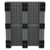 Пластиковый паллет 1200x1000x150 мм серый перфорированный на 3-х полозьях с бортиком