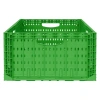 Складной ящик FC-6422 600х400х220 мм салатовый перфорированный