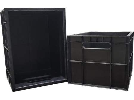 Ящик сплошной 400×300×260 мм, объем 25 л., арт.: 303, чёрный, код: 00408