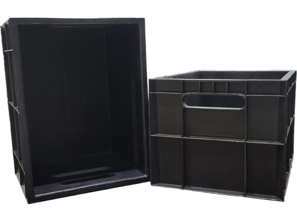 Ящик сплошной 400×300×260 мм, объем 25 л., арт.: 303, чёрный, код: 00408