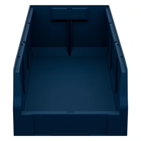 Складской лоток Logic Store 500х225х150 мм синий индиго с отверстиями для перегородок и наклейкой сбоку
