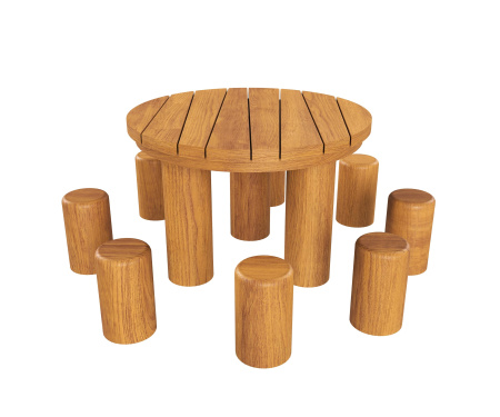Стол с пеньками HARDWOOD «Лесная поляна»