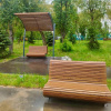 Скамейка стальная «Парабола» 3,0 м (3 опоры)