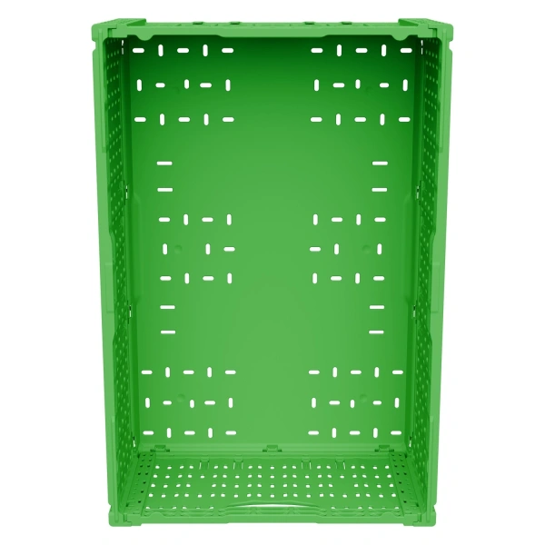 Складной ящик FC-6422 600х400х220 мм салатовый перфорированный