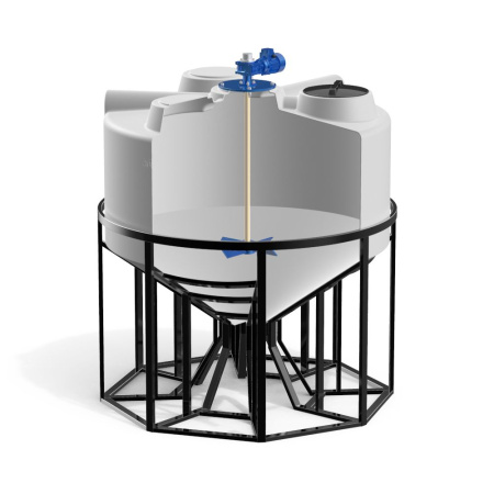 Емкость KV 3000 литров с лопастной мешалкой Белая