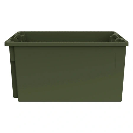 Поворотно-вкладываемый контейнер INSTORE KD-6430.1 600х400х301 мм зелёный ЭКО со сплошным дном