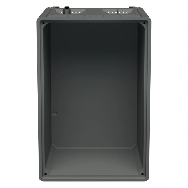 Большой контейнер 1200х800х920 мм iBOX светло-серый со сплош. стенками и дном, на колёсах с пробкой 1 дюйм