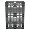 Пластиковый паллет 1200x800x150 мм серый перфорированный на 2-х полозьях с бортиком