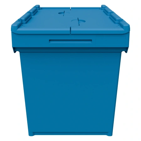 Вкладываемый контейнер INSTORE KVR-6442 600х400х420 мм голубой с усиленным дном и распашной крышкой