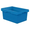Вкладываемый контейнер INSTORE KV-6427 600x400x272 мм голубой со сплошным дном