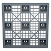Пластиковый паллет 1100x1100x140 мм серый перфорированный на ножках с бортиком