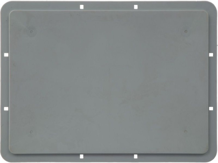 Ящик сплошной 400×300×220 мм, объем 21 л., арт.: ЕС 4322.2, серый, код: 14174