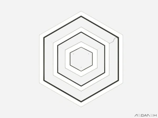 Заказать шестиугольный светильник hexagon trio 6000k 126w артикул  с доставкой