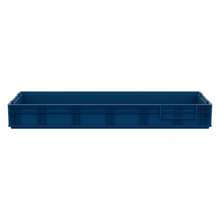 Ящик R-KLT 12415 1194x396x147,5 мм синий индиго со сплошными стенками и дном