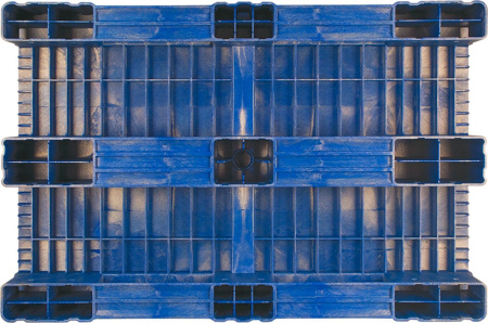 Паллет 1200x800х150 сплошной, на 3-х полозьях, арт. TR 1208-1 зелёный, код: 09477