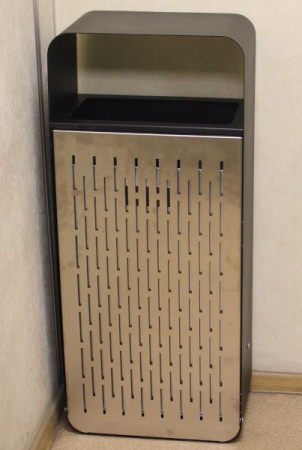 Урна Красный Октябрь, 430х260х985 мм, шлифованная, 50 л