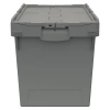 Вкладываемый контейнер INSTORE KV-6442.1 600х398х420 мм серый со сплошным дном и распашной крышкой