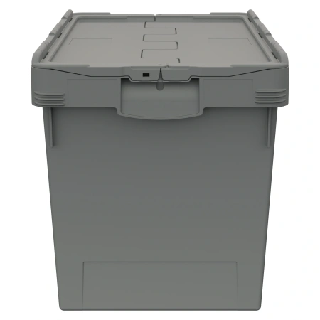 Вкладываемый контейнер INSTORE KV-6442.1 600х398х420 мм серый со сплошным дном и распашной крышкой