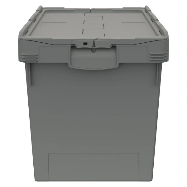 Вкладываемый контейнер INSTORE KV-6442.1 600х398х420 мм серый со сплошным дном и распашной крышкой