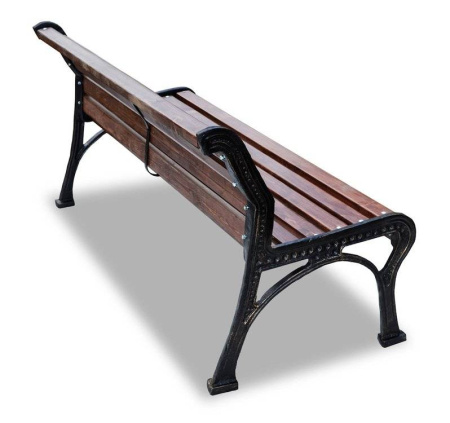 Скамейка чугунная «Ретро стиль» без подлокотников 3,0 м (3 опоры)