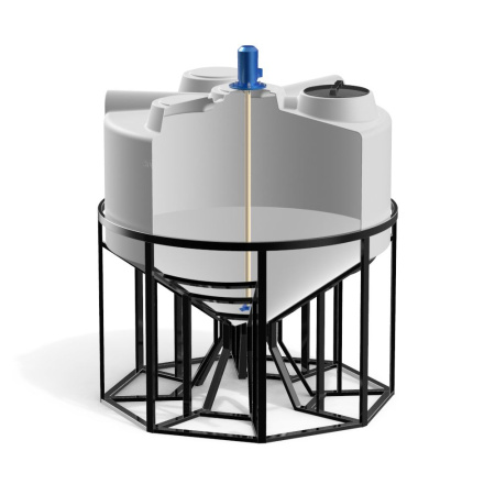 Емкость KV 3000 литров с пропеллерной мешалкой Белая