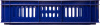 Ящик перфорированный 600×400×150, арт.: 418, объём 28, синий, код: 15657