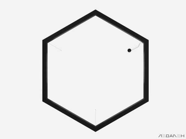 Заказать шестиугольный светильник hexagon side 6000k 36w артикул  с доставкой