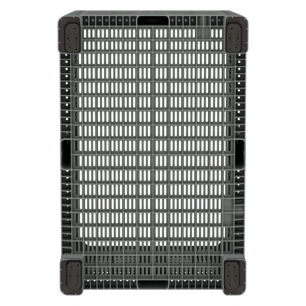 Большой контейнер 1200x800x800 мм iBOX светло-серый c перфорированными стенками и дном, на ножках