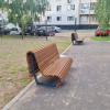 Скамейка стальная «Парабола» 3,0 м (3 опоры)