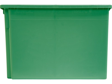 Ящик п/э 600x400x400 сплошной, зелёный, код:29959