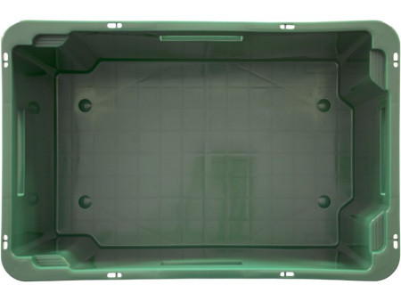 Ящик сплошной 600×400×300 мм, объем 52 л., арт.: 218-1, зелёный, код: 19569