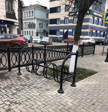 Велопарковка чугунная 4 места