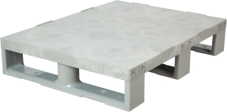 Паллет 800x600х150 сплошной, на 3-х полозьях, арт. TR 680 черный, код: 07877