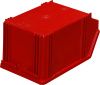 Ящик сплошной 250×148×130 мм, объем 4.81 л., арт.: 7967, красный, код: 00565