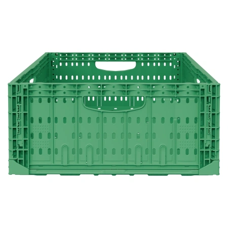 Складной ящик FC-6418 600х400х180 мм зелёный перфорированный